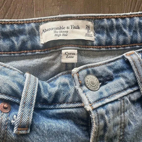 Abercrombie & Fitch Skinny High Rise Curve Love Distressed Jeans size 2 / 26​​ - Picture 8 of 12
